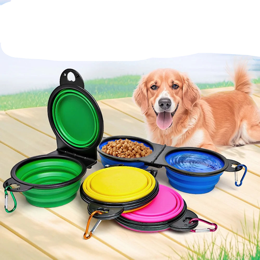 1-Piece Foldable Dual Bowl