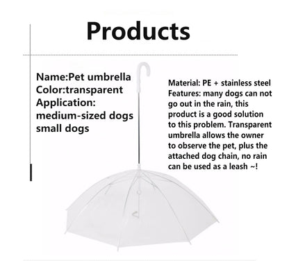 Rainproof Pet Umbrella Leash