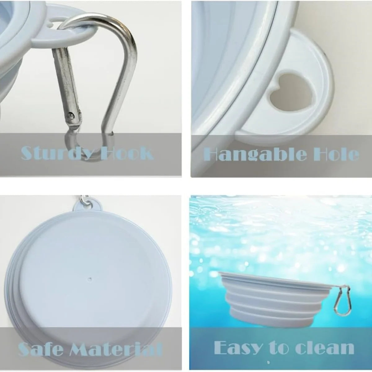 2pcs Collapsible Silicone Bowls