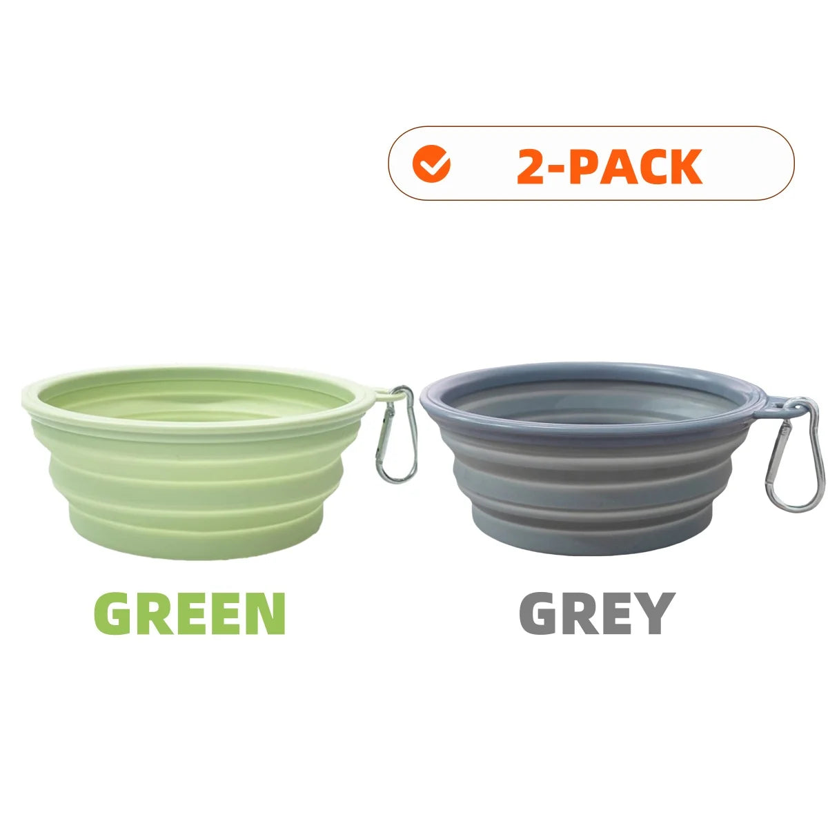 2pcs Collapsible Silicone Bowls