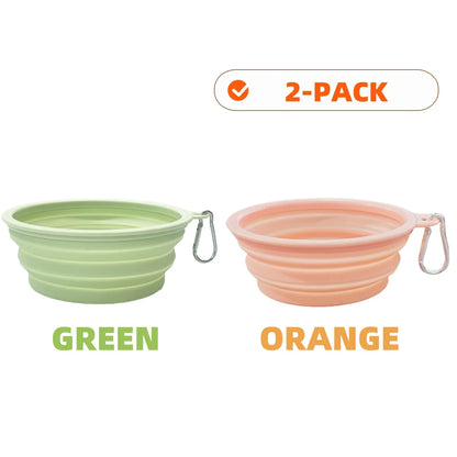 2pcs Collapsible Silicone Bowls