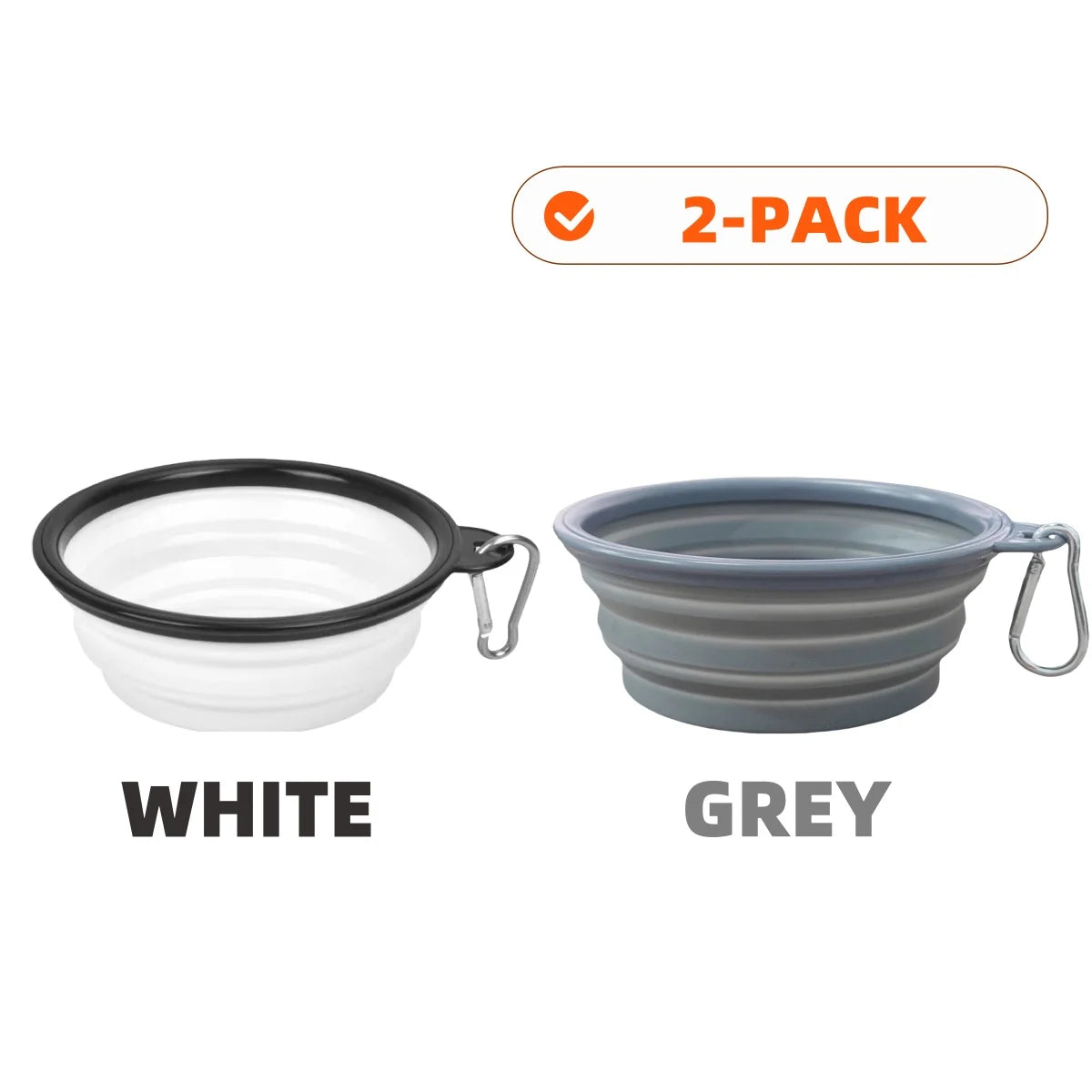 2pcs Collapsible Silicone Bowls