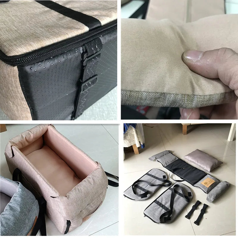 Portable Dog Car Seat Bed Carrier