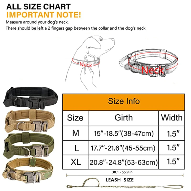 Durable Tactical Collar Leash