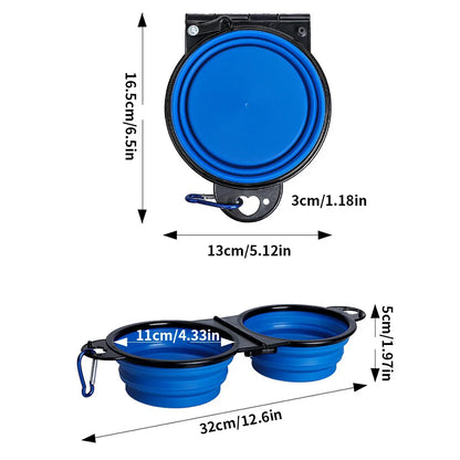 1-Piece Foldable Dual Bowl