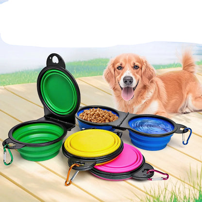 1-Piece Foldable Dual Bowl
