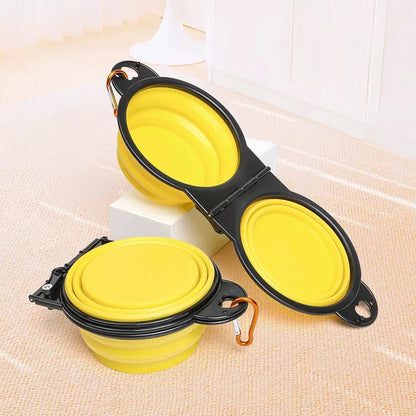 1-Piece Foldable Dual Bowl