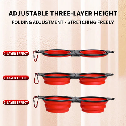 1-Piece Foldable Dual Bowl