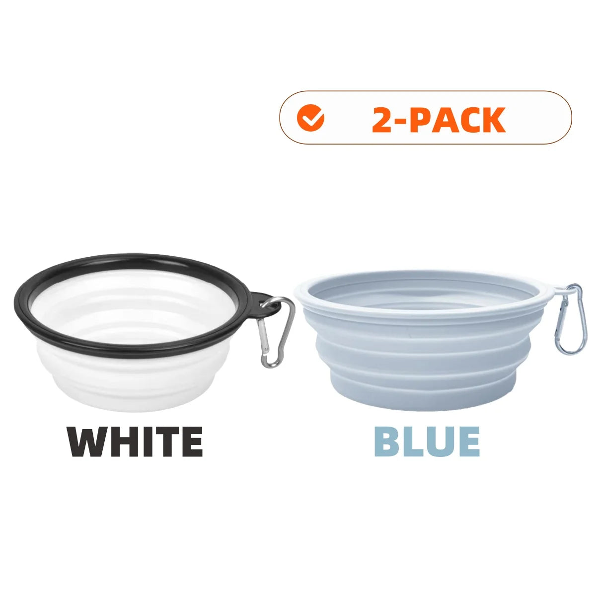 2pcs Collapsible Silicone Bowls