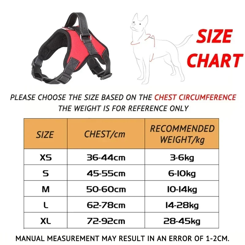Adjustable Reflective No-Pull Harness