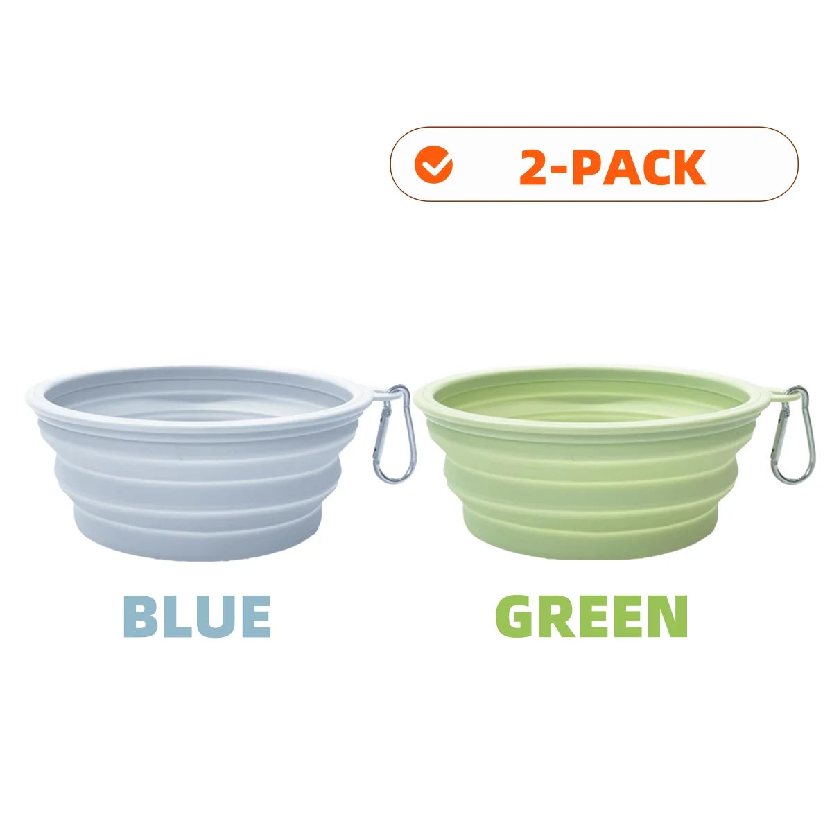 2pcs Collapsible Silicone Bowls