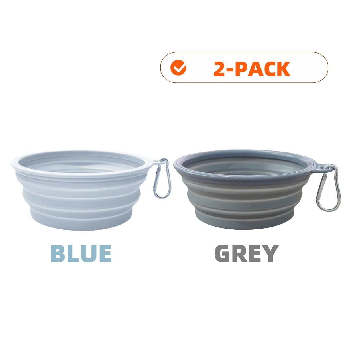 2pcs Collapsible Silicone Bowls