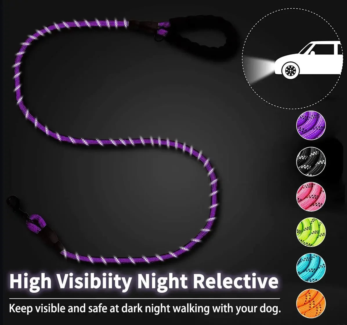 Durable Reflective Leash