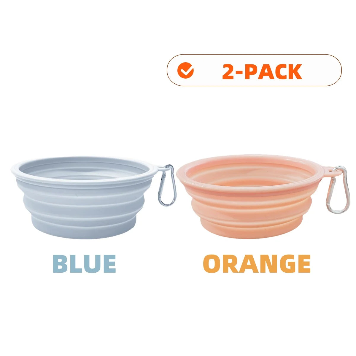 2pcs Collapsible Silicone Bowls
